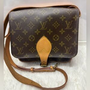 Louis Vuitton Monogram Crossbody Bag in Brown and Gold